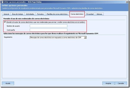 More Of CRM: Configurar A Nivel De Usuario El Envió Y Recepción De ...